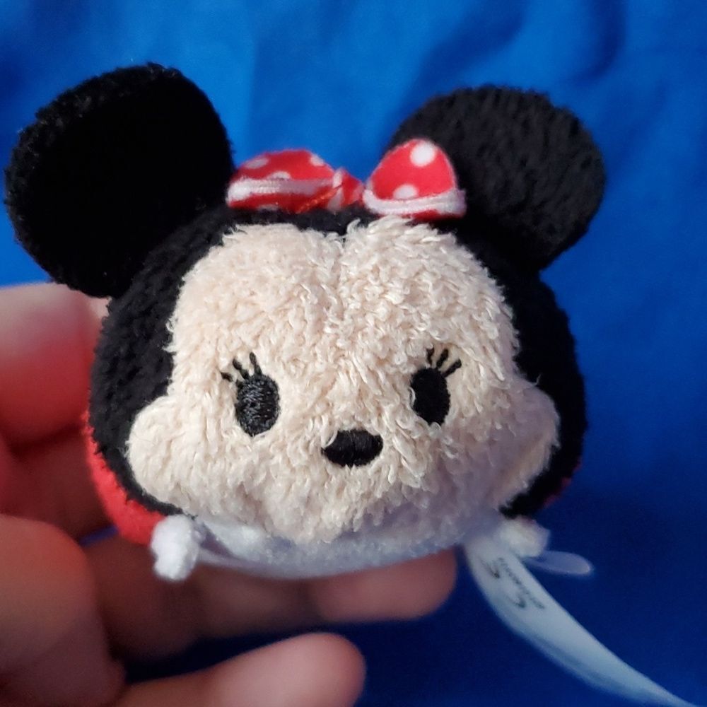 Disney Tsum Tsum Mickey Mouse Minnie Mouse Mini Plush Lot 2pc Set Authentic - Picture 9 of 10
